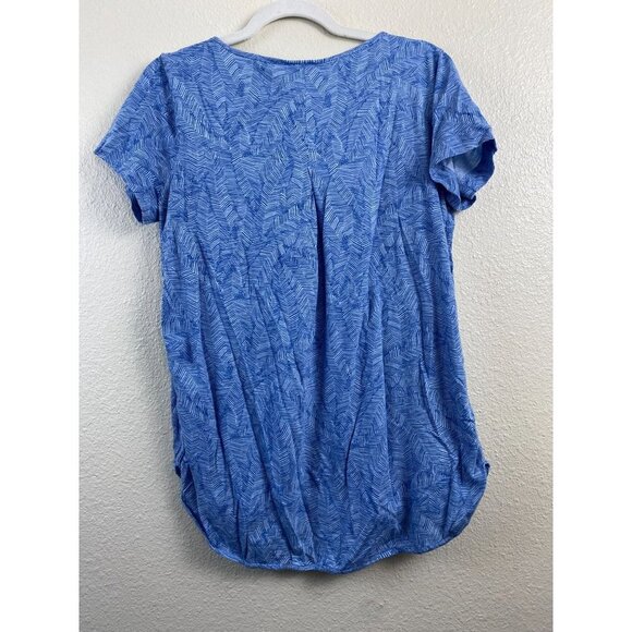 J.Jill Tencel Modal Top Womens Medium Blue Casual Beach Vacation Boho Coastal - Picture 10 of 10